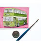 Original ACEO Miniature Watercolour Painting Bristol VRT Mk III Classic Bus