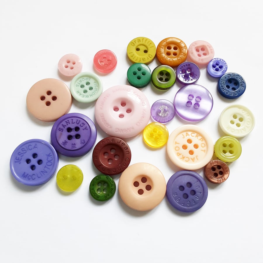 Mixed Multicoloured Buttons