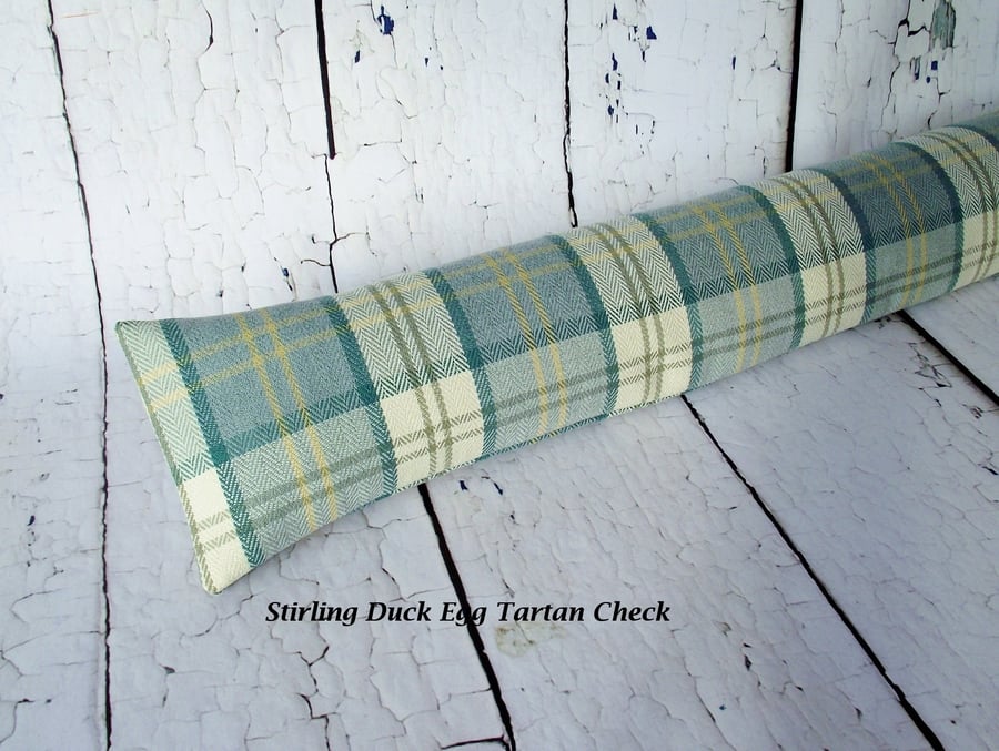 Stirling Duck Egg Fabric Draught Excluder 1.9kg heavyweight