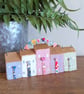 Handmade Row of Tiny Oak Cottages