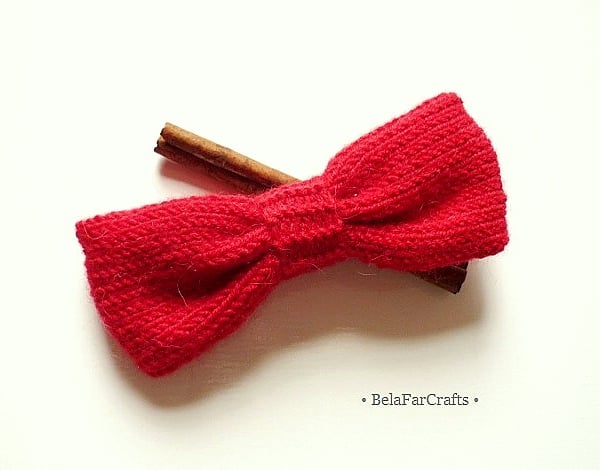 Suit accessories - Men's red knitted bow - Handmade wedding
