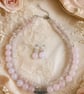 Rose Quartz Necklace & Earrings Set – Handcrafted Statement Gemstone Jewellery