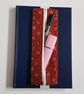 Handmade A5 Planner Zipper Pouch - Rust Floral Pen Holder