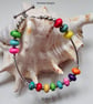 Multicoloured Howlite Bangle - Bracelet Silver Plated (MEDUIM) - Image 2
