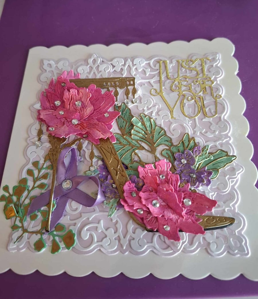 Original Hand Painted & Crafted Decoupage Card For All Occasions