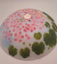 Unique Handmade Fused Glass Bowl "Sugar Geraniums" with Kintsugi repair - Image 3