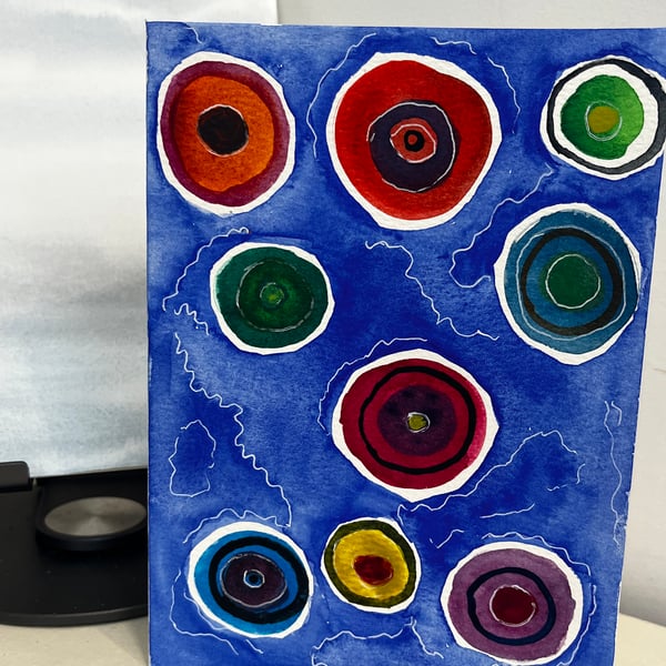 Blue abstract circles