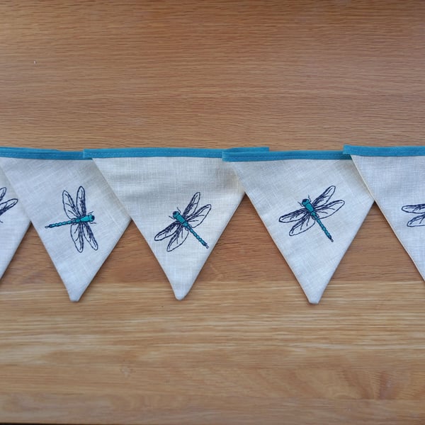 Embroidered Dragonfly Double Sided Bunting