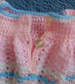Pink and blue baby dress for newborn, pinafore dress, angel top, popover - Image 3