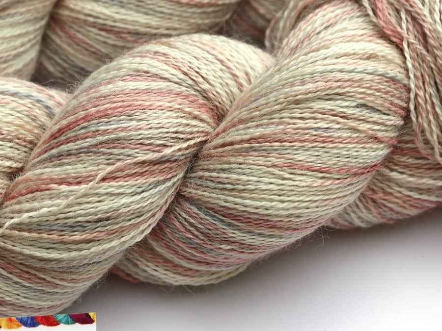 SALE: Dappled - Silky baby alpaca laceweight yarn