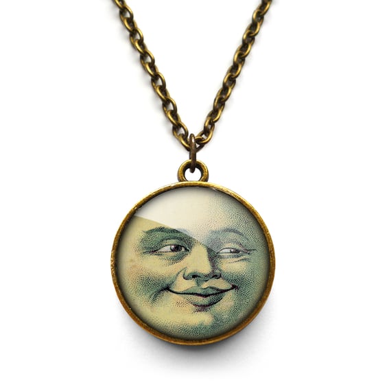 Vintage Moon Necklace (ER01)