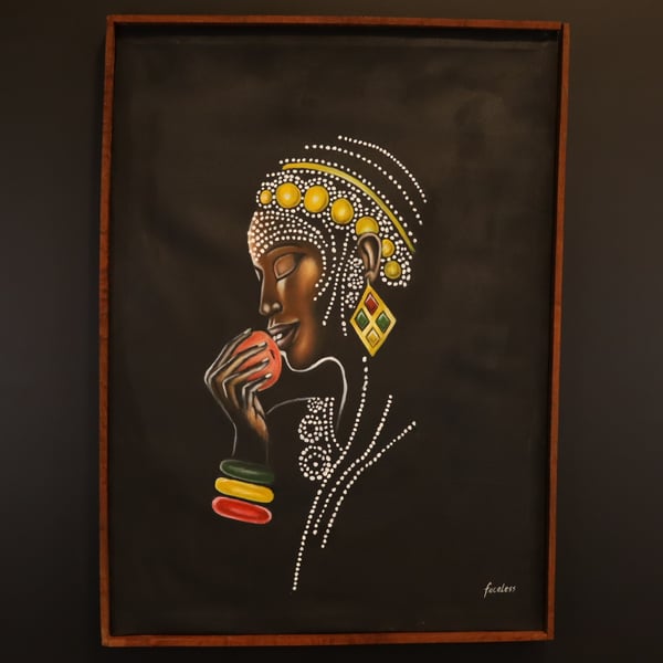 African Woman Framed Painting Art