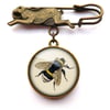 Vintage Bee Hare Pin Brooch
