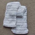 White lace style DK crochet pattern winter scarf 