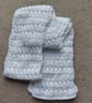 White lace style DK crochet pattern winter scarf 