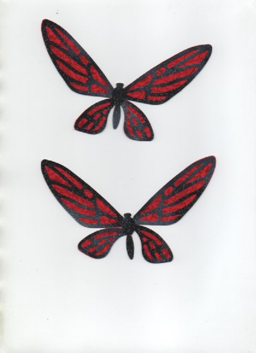 ChrissieCraft 2 die-cut Bondawebbed tropical butterflies for APPLIQUE