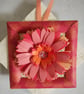 Delightful Dahlia in a Frame Card Keepsake Card, Pink and Orange - Any Occasion