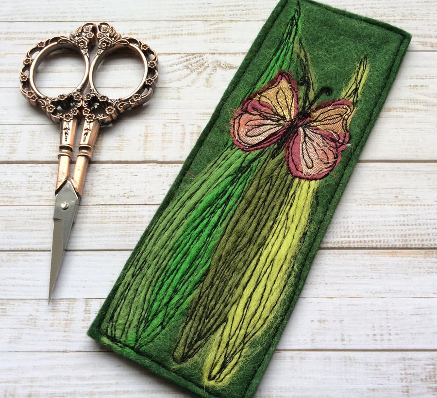 Embroidered Butterfly bookmark. 