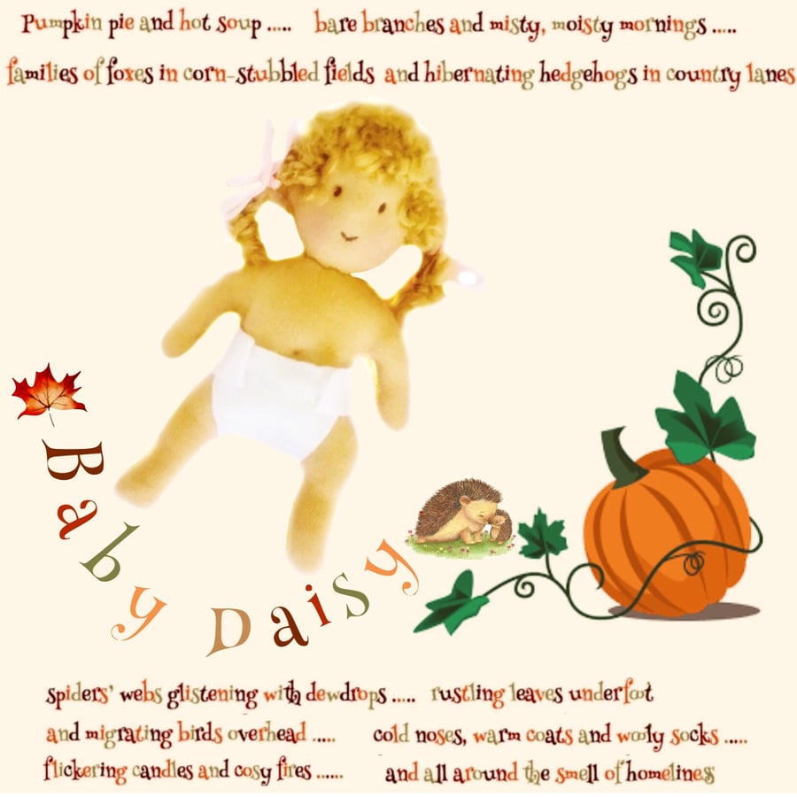 Baby Daisy - a handcrafted Mulberry Green doll