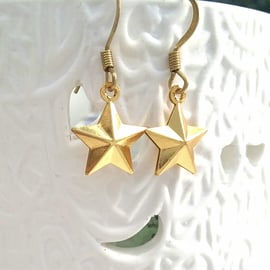 Raw Brass Star Earrings....