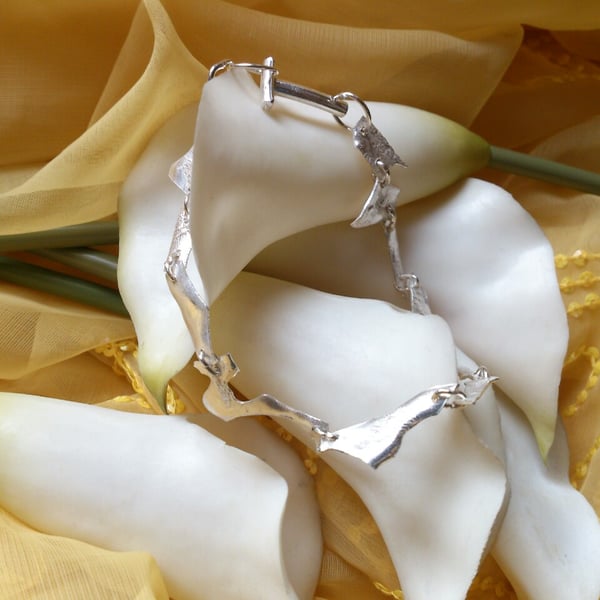 Melted silver bracelet