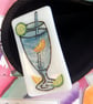 Fused Glass Cocktail Brooch. - Image 1