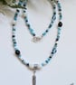 Feather Seed Bead Multicoloured Necklace 