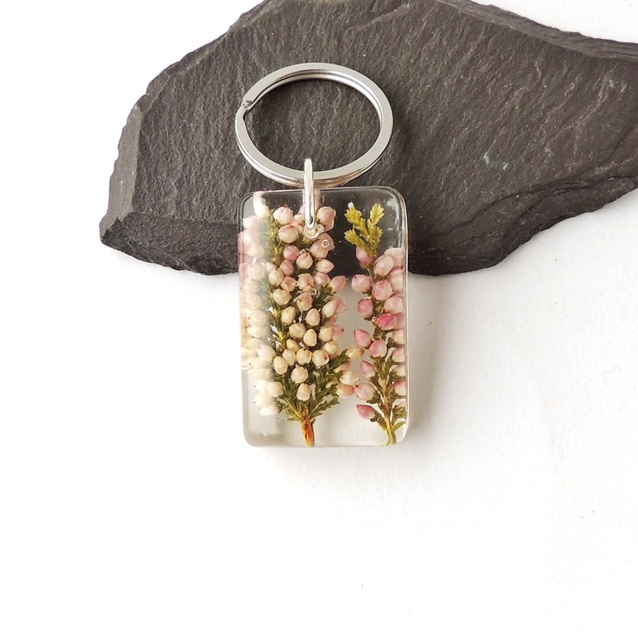 Real Heather Resin Keyring, SECONDS - 775a