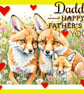 Foxes Father's Day Card A5