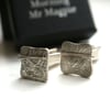 Abstract Silver Cufflinks