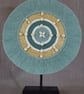 "Eluhlaza 6" Mint Green, Sisal & Shell Macrame Wall, Shelf & Console Table Decor - Image 2