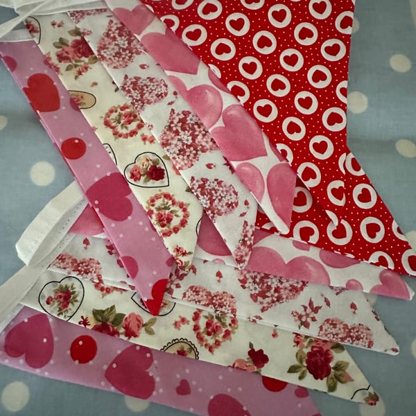 Valentines, Love Heart, Pink, Red Bunting