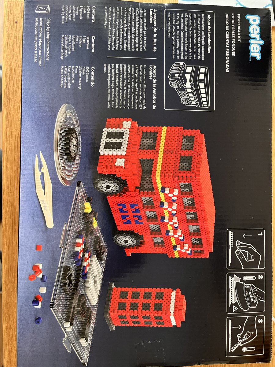 Image of Perler 3-D London Bus Fused Bead Kit - TOTALLY NEW designs launching 3-D