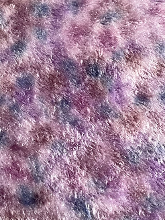 Hand dyed Helmbold 12mm mohair fur fabric "Lilac Ripple"