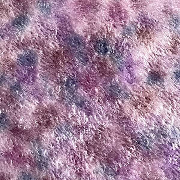 Hand dyed Helmbold 12mm mohair fur fabric "Lilac Ripple"