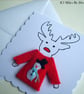 Snowman Jumper Brooch on Christmas Cards - Image 1