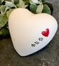 Ceramic heart pebble - Mum - Image 1