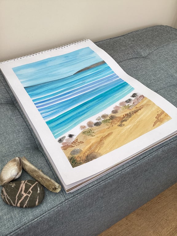 Seaside , colourful seaside scene,