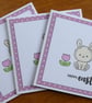 Pack of 3 Mini Easter Cards - Bunny - Pink Polka Dots - Image 7