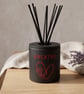 Personalised Reed Diffuser Holder, Handmade Bottle Cover, Red Heart Design - Image 1