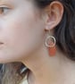 Pebble Earrings, silver and beach plastic, mismatched earrings. - Image 4
