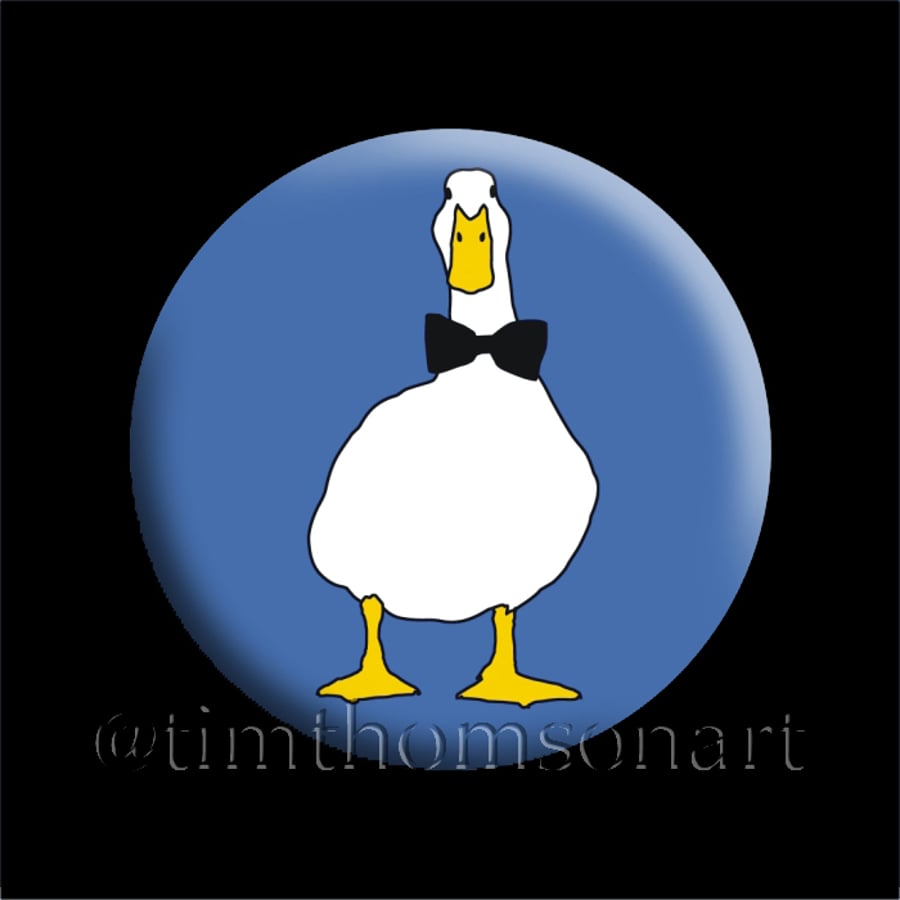 What's up duck? Cute and smart... 25mm Button Pin Badge 