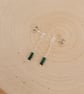 Chrysocolla Bead and Recycled Sterling Silver Drop Earrings - Image 9