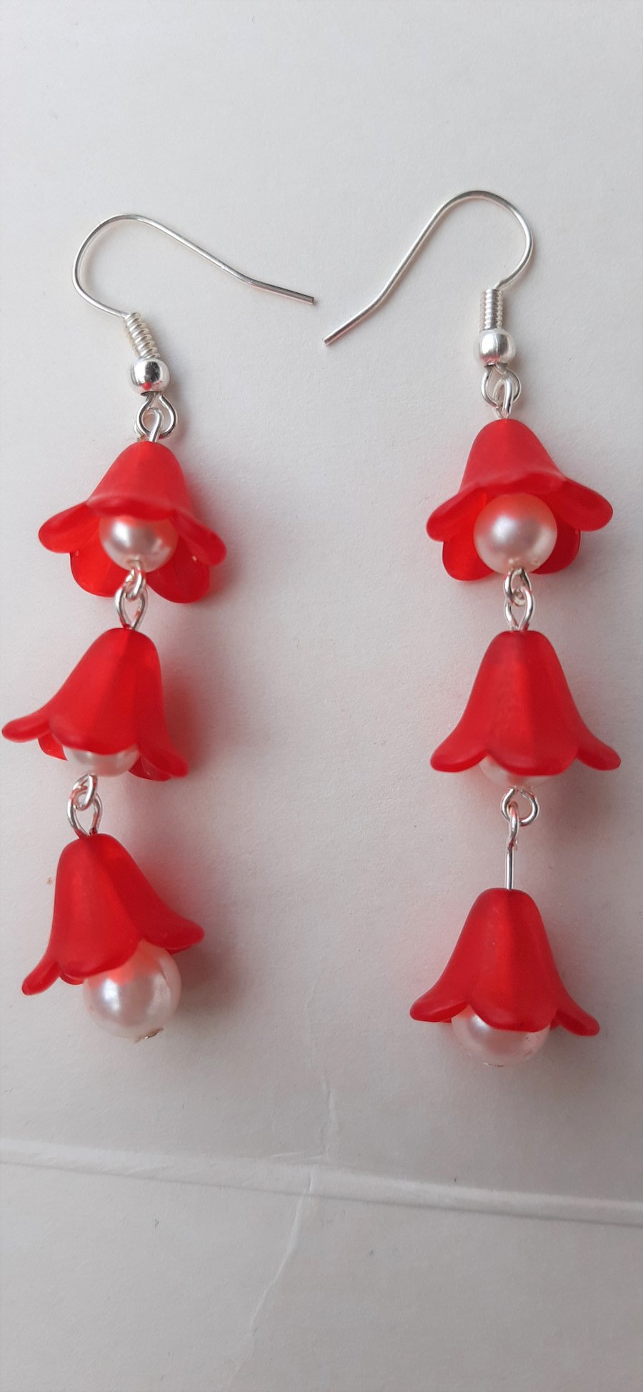 Flower drop earrings