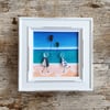 Seaglass and seapottery canvas art BEST FRIENDS