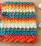 Handcrafted Crochet Baby Blanket – Bright & Colorful Stripe Nursery Throw - Image 1