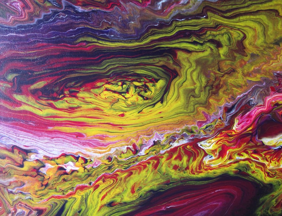 "Euphoric Enigma" Original Handmade Acrylic Canvas Painting Gift Idea