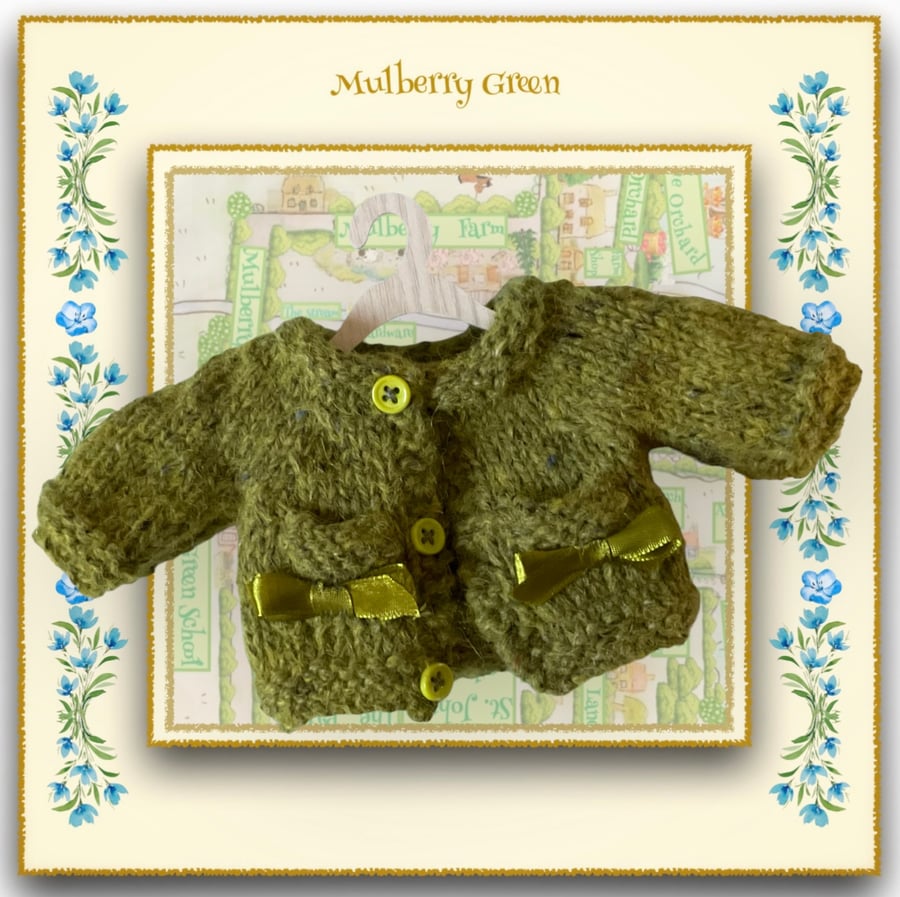 Reserved for Shani - Olive Green Cardigan with Bows
