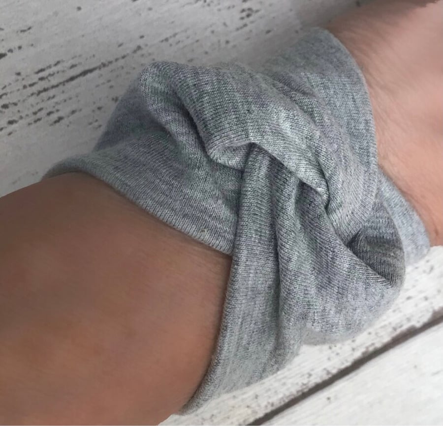 Grey slip on wrist cover bracelet tattoo cover, everyday jewellery ,