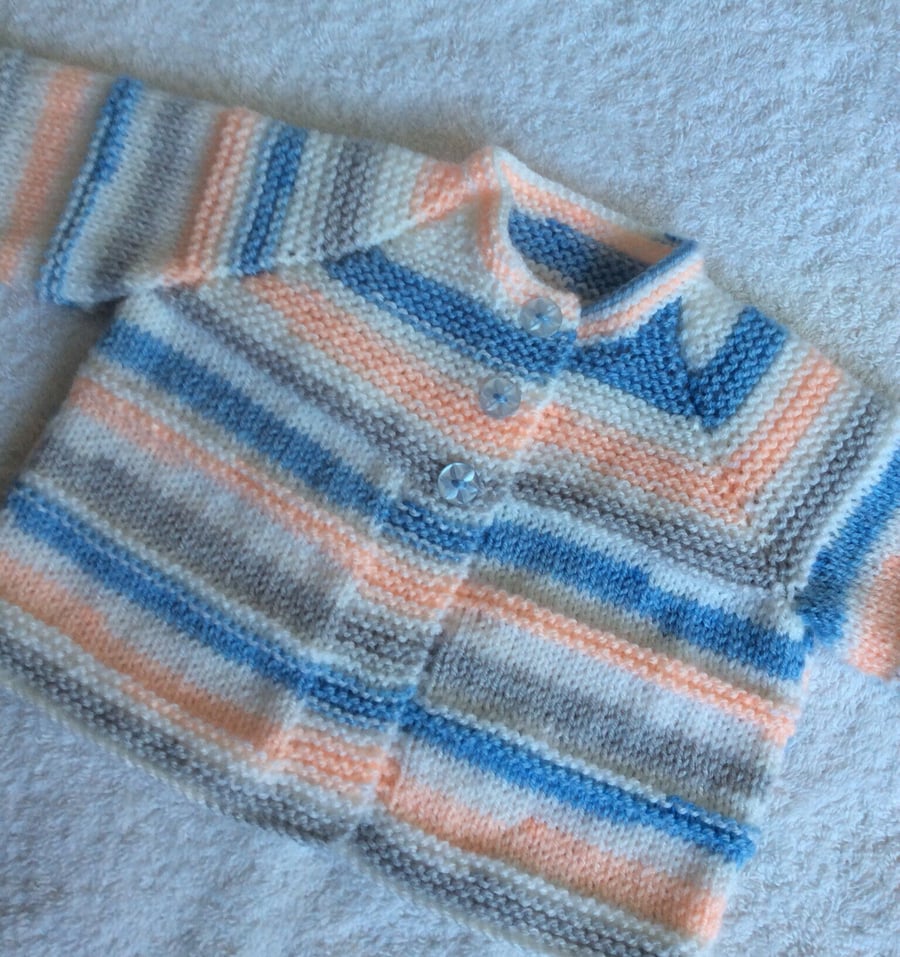 Hand knitted baby cardigan 
